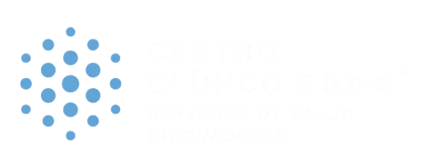 Logo Centro Clínico 2000 en Getafe Sector 3 Logotipo en blanco