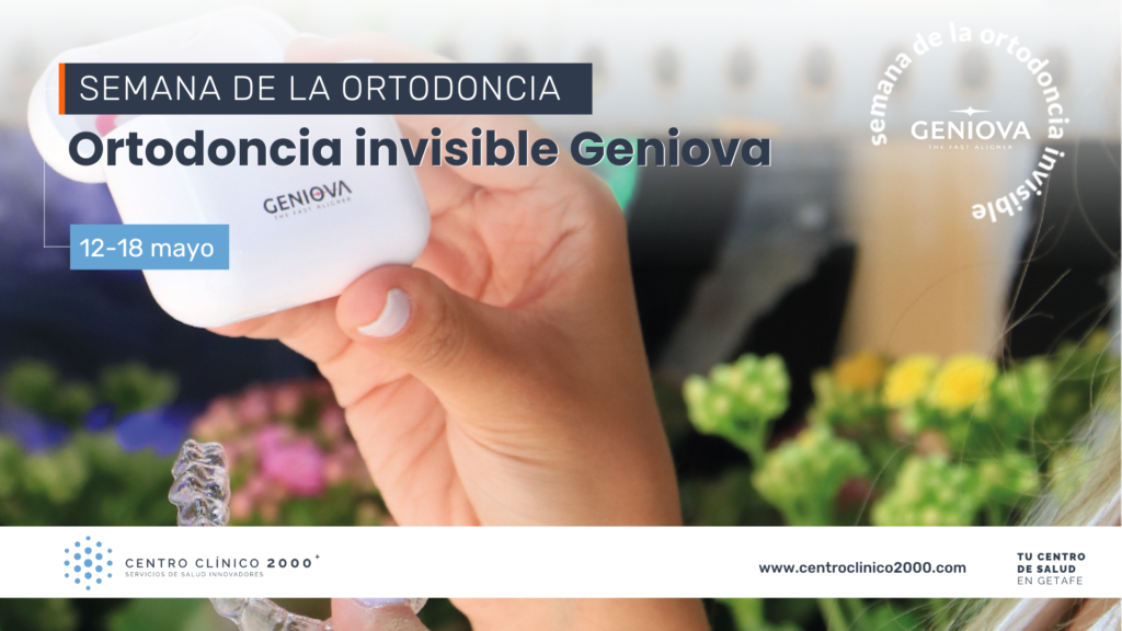 Descubre la ortodoncia invisible Geniova en Getafe. Estudio dental SIN COSTE y obsequio para los 10 primeros. Promoción limitada. Centro Clínico 2000. Clínica dental en Getafe, alineadores transparentes, dentista en Getafe sector 3, promoción ortodoncia, clínica dental sector 3.