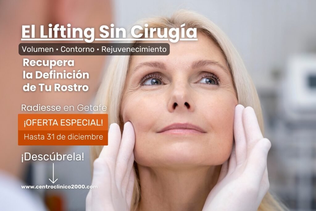 Tratamiento Radiesse hidroxiapatita cálcica en Centro Clínico 2000 Getafe para rejuvenecimiento facial natural y duradero